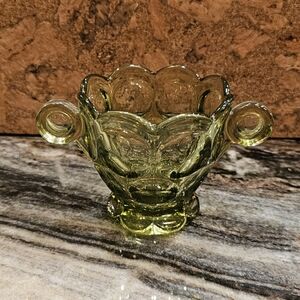 Vintage Green Glass Bowl